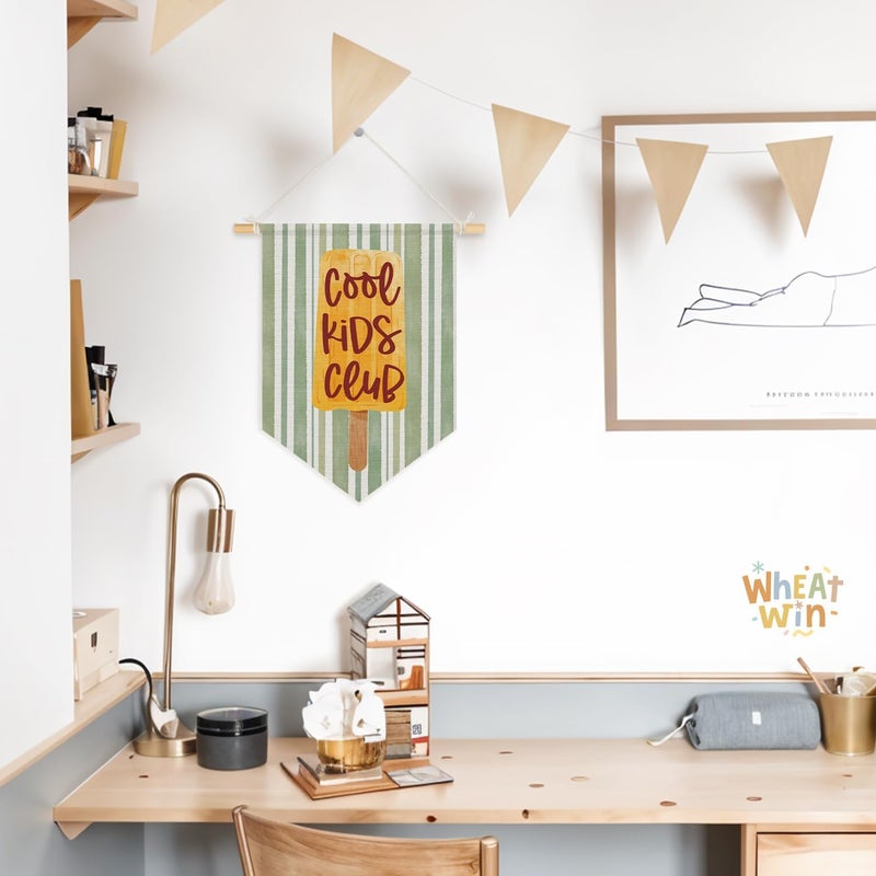 Wheatwin Playroom Wall Decor, Playroom Essentials, Cool Kids Club Banner Hanging Flag Pennant Wall Decor for Play Room Classroom Nursery Homeschool Boys Room 15x11 Inch - Image 4